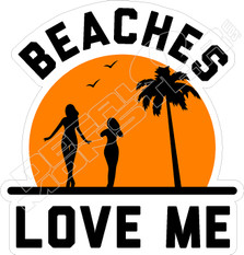 Beaches Love Me Hawaii Decal Sticker