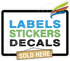 Labels Stickers Decals Sold Here Sign Decal Sticker