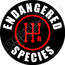 Endangered Species Standard Transmission Funny Decal Sticker