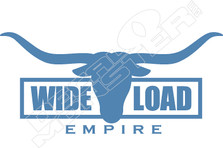 Wide Load Empire Longhorn Decal Sticker