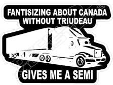 Without Trudeau Gives Semi Decal Sticker