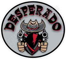 Desperado Cowboy Outlaw Decal Sticker