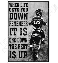 Life Down Remember All Up Motorcycle Decal Sticker