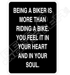 Biker Heart Soul Motorcycle Decal Sticker