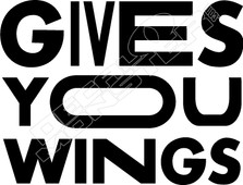 Gives You Wings Red Bull Wording Decal Sticker