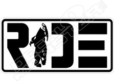 Ride Snowmobile Sled Decal Sticker