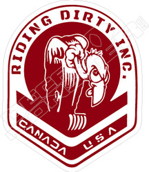 Riding Dirty Motorcycle Decal Sticker