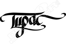 Tupac Shakur Logo Lettering Rap Music Decal Sticker
