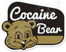 Cocaine Bear Weed Decal Sticker