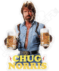 Chug Norris Beer Decal Sticker