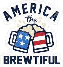 America The Brewtiful Beer Decal Sticker