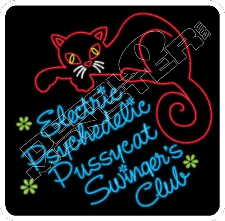 Austin Powers Electric Psychedelic Pussycat Swingers Club Movie Decal ...
