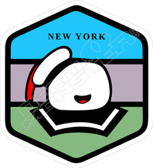 Destination Token New York Travel Decal Sticker
