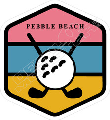 Destination Token Pebble Beach Travel Decal Sticker