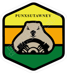 Destination Token Punxsutawney Phil Travel Decal Sticker