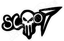 Scoot Punisher Skull EScooter Decal Sticker
