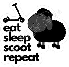 Eat Sleep Scoot Repeat EScooter Decal Sticker