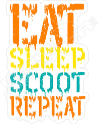 Eat Sleep Scoot Repeat2 EScooter Decal Sticker