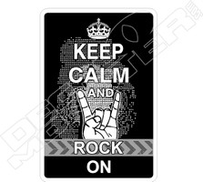 Keep Calm and Rock On Decal Sticker