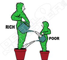 Rich Poor Plants Decal Sticker