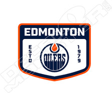 Oilers Est 1979 Shield Decal Sticker