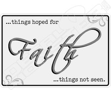 Faith Things Not Seen Decal Sticker