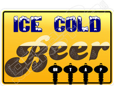 Ice Cold Beer On Tap Decal Sticker