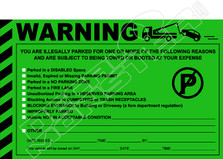 Warning You Illegally Parked Decal Sticker