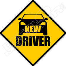 Warning New Driver Decal Sticker