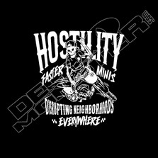 Hostility Skull MX Faster Minis Decal Sticker