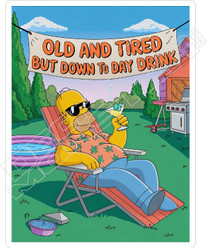 Homer Down To Day Drink Decal Sticker