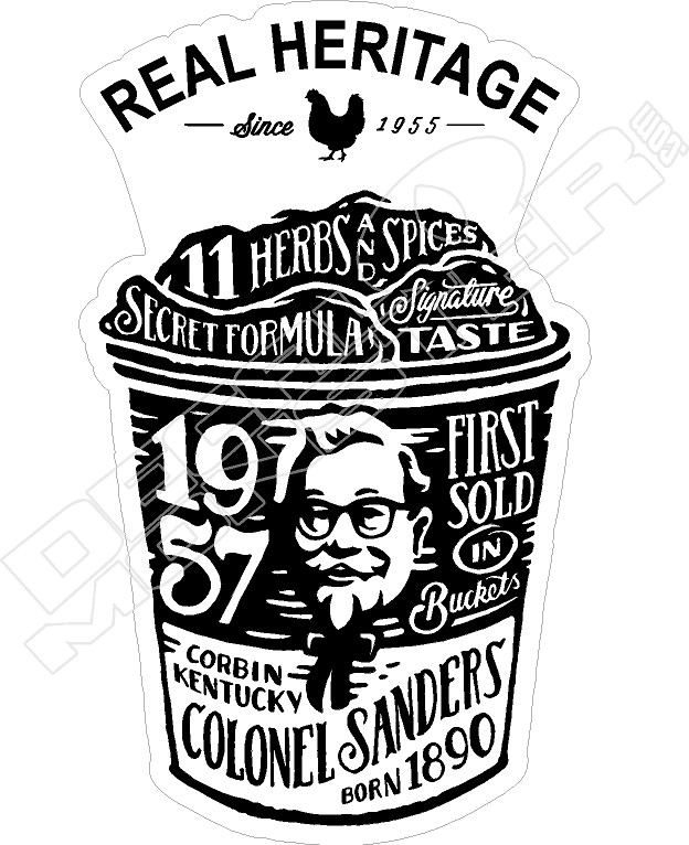 Kfc Counter Sticker KFC Chicken Real Heritage Decal Sticker - DecalMonster.com