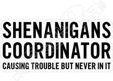 Shenanigans Coordinator Decal Sticker