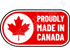 Proudly Made In Canada Decal Sticker