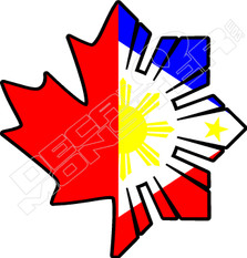 Canada Phillipines Decal Sticker