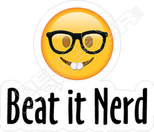 Beat It Nerd Decal Sticker