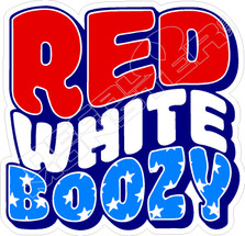 Red White Boozy Decal Sticker