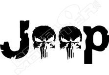 Jeep Punisher Skulls Decal Sticker