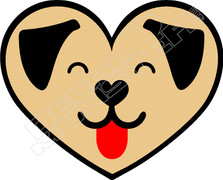 Dog Heart Decal Sticker