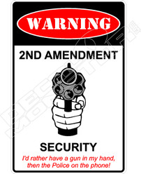 2nd Amendment Security Decal Sticker
