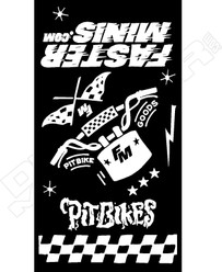  Faster Minis Pitbikes4 Decal Sticker