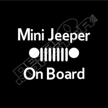 Mini Jeeper On Board Decal Sticker