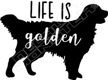  Life is Golden Retriever Decal Sticker