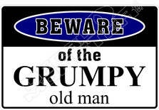 Beware Grumpy Old Man2 Decal Sticker