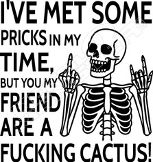 Ive Met Pricks You Are Cactus Decal Sticker