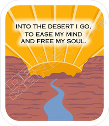 Into Desert Ease Mind Find Soul Decal Sticker