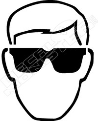 Sunglass Man Decal Sticker
