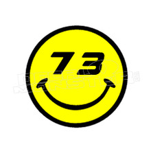 Super 73 Ebike Happy Face Decal Sticker