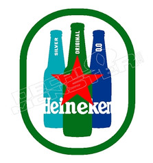 Heinekin Beer Line up Decal Sticker