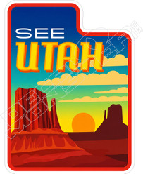 Utah State Landscape Decal Sticker